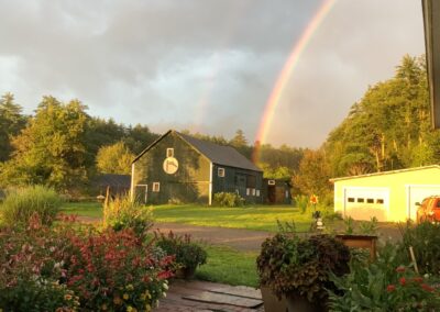 rainbow over windsock gardens new hampshire