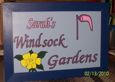 Windsock Gardens sign